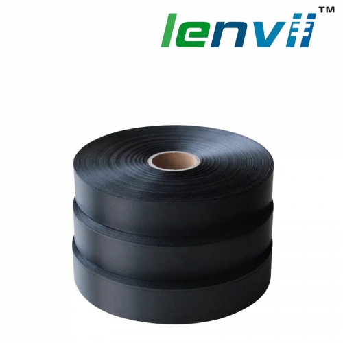 LENVII Черный чистый рулон для печати этикеток для стирки, Атласная ткань, Черная этикетка для стирки