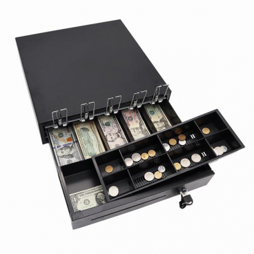 Денежный ящик LENVII BQ400AS, денежный ящик, однослойный, замок с тремя шестернями
